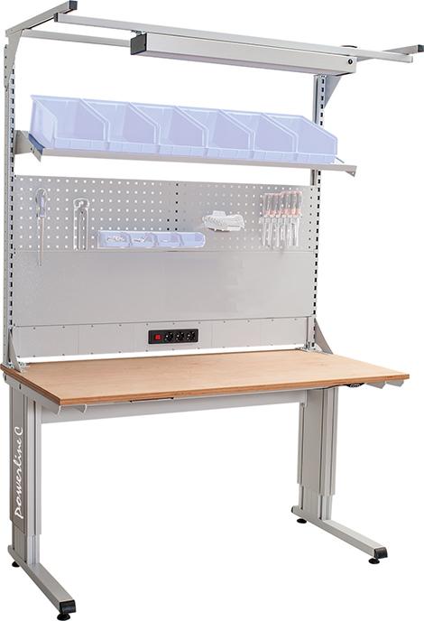 C-Fuß Schwerlasttisch powerline, mit Multi-Wand-Aufbau Produktbild img1 L