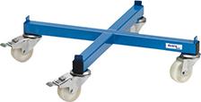 Fassroller f. 200l Fässergeschw. Kreuz 250 kg mit 4-Lenk/2-Bockrollen 2 Feststeller Ral 5007 Produktbild img1 L