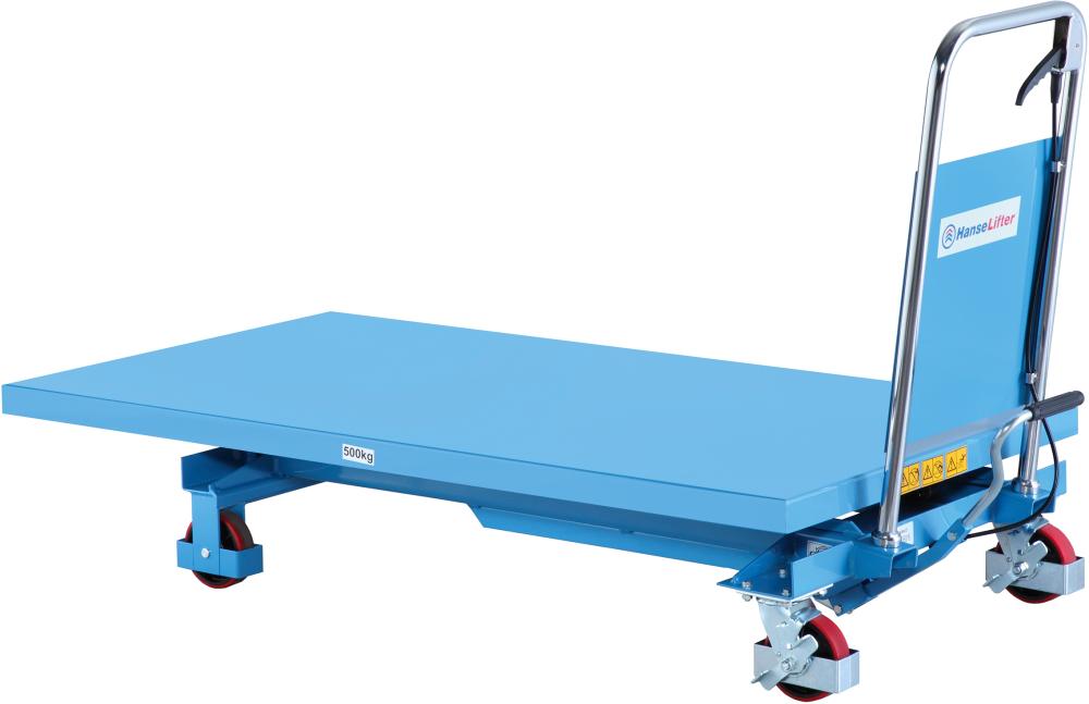 Hubtischwagen breit 1600x800 mm Plattform 500 kg Tragfähigkeit Produktbild img1 L