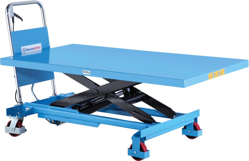 Hubtischwagen breit 1600x800 mm Plattform 500 kg Tragfähigkeit Produktbild img3 L