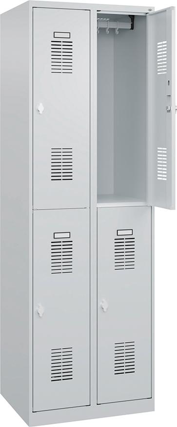 Garderobenschrank, doppelstöckig, RAL 7035/7035 Produktbild img1 L