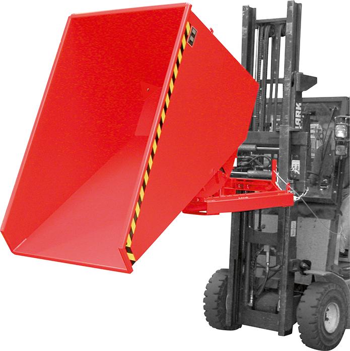 Späne-Kippbehälter, mit Abrollsystem, Typ EXPO®-E, RAL 3000 Produktbild img3 L