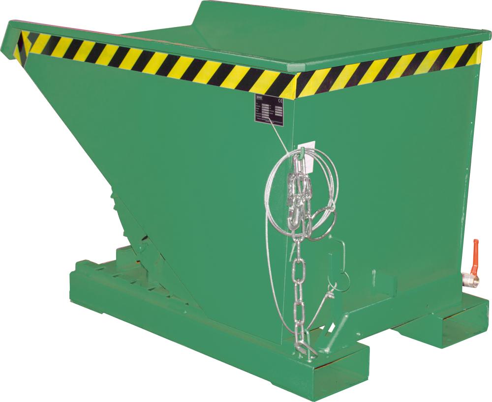 Späne-Kippbehälter, mit Abrollsystem, Typ EXPO®-E, RAL 6011 Produktbild img1 L