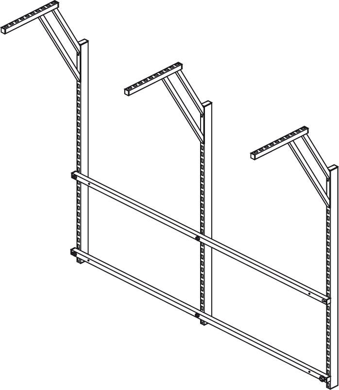 Tischaufbau m4p 3 Säulen, 2030 breit Produktbild img1 L