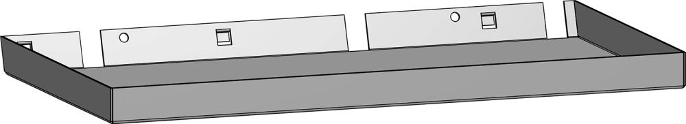 Ablagewanne passend f. Lochwände Lochung 10X10 mm RAL 7021 Produktbild img1 L