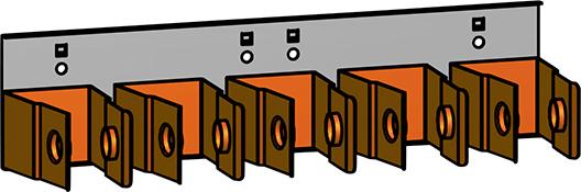 Kabelabroller 5-fach passend f. Lochwände Lochung 10X10 mm RAL 7019Rollenbreite bis 70mm Produktbild img1 L