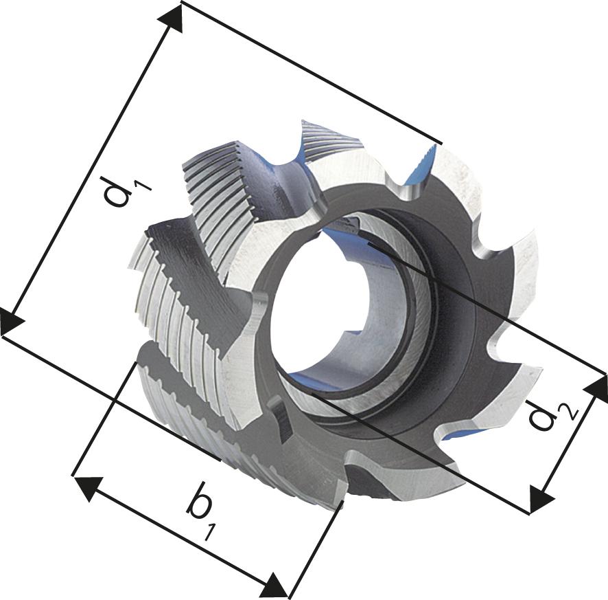 Walzenstirnfräser, HSS-Co5, Typ NF, blank Produktbild img2 L