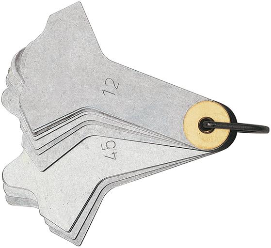 Fächer-Schweißnahtlehre 3-12 12 Blatt poliert Produktbild img1 L