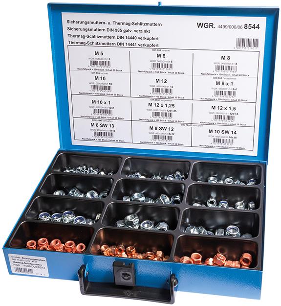 Sortiment Sicherungsmuttern DIN 985/DIN 14440/DIN 14441 verkupfert Produktbild img1 L