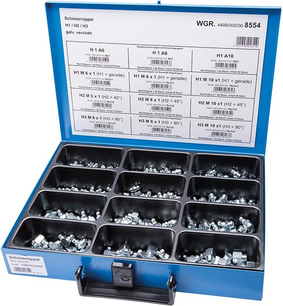 Sortiment Schmiernippel H1, H2, H3 verzinkt Produktbild img1 L