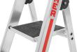Stufenstehleiter R13 mit Plattform, einseitig begehbar Produktbild img2 S