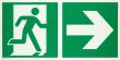 Rettungsschild 300x150mm-Rettungsweg rechts, Alu Produktbild img1 S