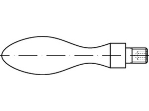 DIN 98 Stahl Form E Drehbare Ballengriffe mit Gewindezapfen, mit Innensechskant Produktbild