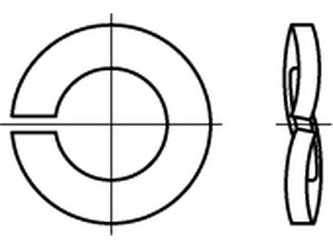 DIN 128 Federstahl Form B mechanisch verzinkt Federringe, gewellt Produktbild img1 S
