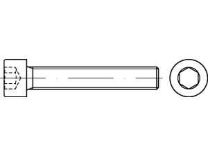 DIN 912 8.8 VG Zylinderschrauben mit Innensechskant, Vollgewinde (Gew. bis Kopf) Produktbild img1 S