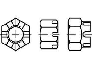 DIN 935-1 A 2 Kronenmuttern Produktbild img1 S
