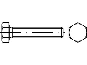 DIN 961 10.9 Sechskantschrauben mit Gewinde bis Kopf, mit metrischem Feingewinde Produktbild