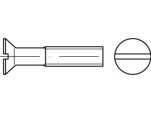 DIN 963 Messing blank gedreht Senkschrauben mit Schlitz Produktbild img1 S