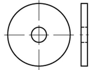 DIN 1052 Stahl feuerverzinkt Scheiben für Holzverbinder, starke, runde Ausführung Produktbild img1 S
