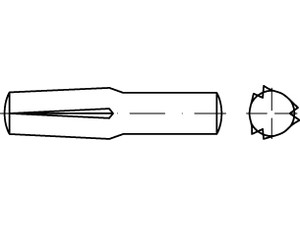 DIN 1474 Stahl Steckkerbstifte Produktbild