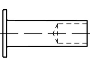 DIN 7338 Kupfer Form B Niete für Brems- und Kupplungsbeläge, Halbhohlniete Produktbild img1 S