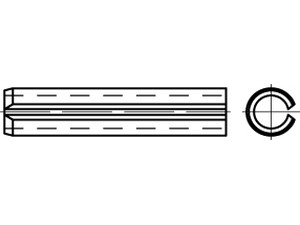 DIN 7346 Federstahl Spannstifte (Spannhülsen), leichte Ausführung Produktbild