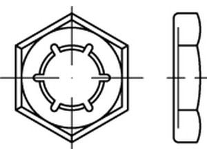 DIN 7967 Federstahl Sicherungsmuttern (Palmuttern) Produktbild