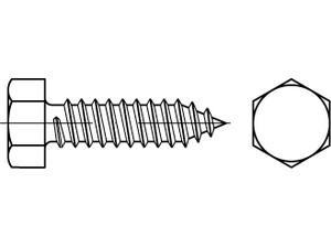 ISO 1479 Stahl, geh. Form C galvanisch verzinkt Sechskant-Blechschrauben, C = mit Spitze Produktbild img1 S