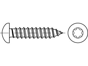 DIN 7981 Stahl Form C-ISR galvanisch verzinkt Linsen-Blechschrauben mit Spitze, Innensechsrund Produktbild img1 S
