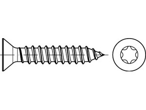 DIN 7982 Stahl Form C-ISR galvanisch verzinkt Senk-Blechschrauben mit Spitze, Innensechsrund Produktbild img1 S