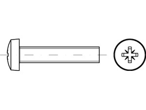 ISO 7045 A 2 Z Linsenschrauben mit Pozidriv-Kreuzschlitz Z Produktbild img1 S