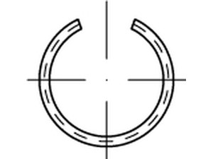 DIN 7993 Federstahl Form B Runddraht-Sprengringe für Bohrungen Produktbild img1 S