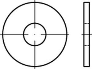 DIN 9021 Kunststoff PA Scheiben, Außen Ø ~3 x Schrauben Ø, Produktbild img1 S