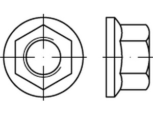 DIN 74361 10 BM 14 x 1,5 SW 19 Flachbundmuttern S Produktbild