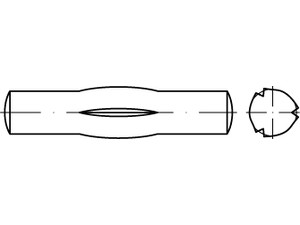 ISO 8742 Stahl Knebelkerbstifte mit kurzen Kerben Produktbild img1 S