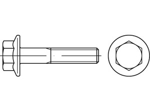 Artikel 10105 10.9 zinklamellenbesch. Sechskantschrauben mit Flansch nach MBN 10105, Oberfläche gemäß DBL 9440 Produktbild