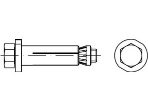 Artikel 82031 A 4 HB LINDAPTER-HOLLO-BOLT HB f. Befestigungen an Hohlprofilen, mit Sechskantschraube Produktbild
