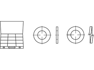 ART 82127 DIN 125/127 Sortiment St. Scheiben u. Federringe gal Zn S Produktbild
