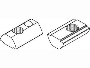 Artikel 87012 Stahl für Profil 8 gal Zn, Führungssteg und Feder Muttern für T-Nuten Produktbild