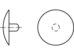 ART 88001 Kappen m. Innenl. 2,5 x 15 hell braun, für SPAX Kunstst S Produktbild