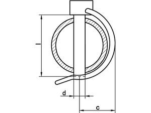 Artikel 88023 Stahl galvanisch verzinkt Rohrklappstecker Produktbild img1 S