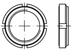 Artikel 88081 14 H GUK galvanisch verzinkt Nutmuttern mit nichtmetallischem Klemmteil Produktbild