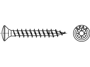 Artikel 88092 Stahl SPAX Liko-Z Oberfläche WIROX SPAX Universalschrauben mit Spitze, SPAX MULTI-Linsensenkkopf, Pozidriv-KS Produktbild