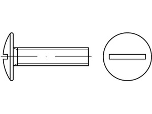 Artikel 88107 A 2 Flachrundschrauben mit Schlitz, Bordwandschr., mit Gewinde bis Kopf Produktbild img1 S