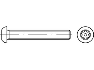 Artikel 88116 A 2 PIN-ISR Diebstahlhemmende Schrauben m. Flachkopf ~ ISO 7380, mit ISR und Zapfen Produktbild