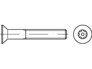 Artikel 88117 A 2 PIN-ISR Diebstahlhemmende Schrauben mit Senkkopf ~ ISO 10642, mit ISR und Zapfen Produktbild