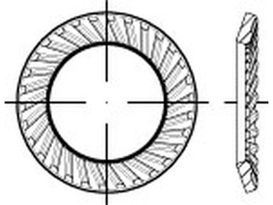 Artikel 88121 A 2 Form VS SCHNORR-Sperrzahnscheiben, beidseitig gezahnt Produktbild img1 S