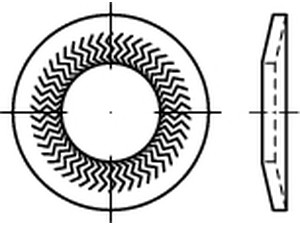 Artikel 88123 A 4 Form S TECKENTRUP-Sperrkantscheiben NSK für normale und kleine Kopfauflagen Produktbild img1 S
