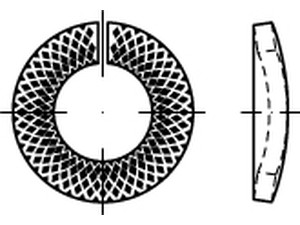 ART 88131 Sperrkantringe FSt. VSKZ 10 flZnnc flZn S Produktbild
