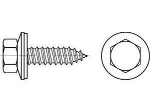 Artikel 88176 A 2 Form A Fassadenschrauben mit montierter Dichtscheibe, mit Spitze Produktbild img1 S